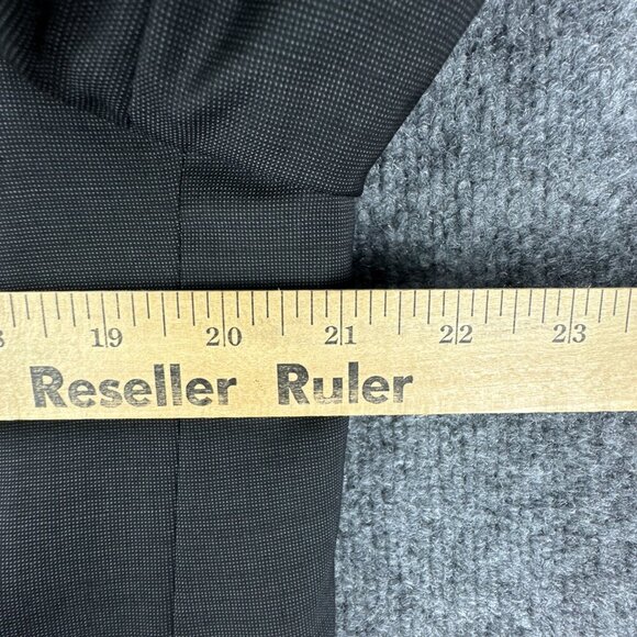 Hickey Freeman Suit Jacket Mens 42R Black Worsted Wool‎ 130s Silk Loro Piana USA - Picture 10 of 16